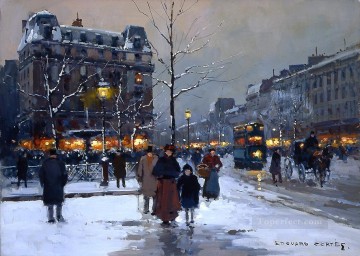 CE lugar Pigalle noche de invierno París Pinturas al óleo